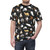 Model wearing a t-shirt featuring a vibrant rat or rodent pattern design - men front