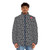 Fantasy dice pattern puffer jacket for dungeons and dragons fans - men front