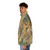 Puffer jacket featuring wandering azhdarchid pterosaurs, extinct flying reptiles from the prehistoric era - men side left