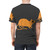 A colorful, abstract design featuring a legendary rat or mouse animal on a t-shirt. - men back