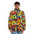 Happy Mondays Puffer Jacket, featuring the iconic band's logo and a stylish winter coat design - men front