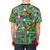 Playful road car design AOP t-shirt for children featuring a fun play mat-inspired graphic - men back
