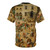Medieval genre painting of peasants harvesting crops in winter, featured on a high-quality t-shirt. - Back