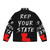 Louisiana state puffer jacket featuring a bold design - Back
