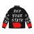Iowa state pride puffer jacket with state logo - Back
