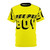 Absurd yellow and black t-shirt with quirky "Pee Pee Boy" typography