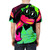 Illustration of Ralsei, the fluffy goat-like monster from the Undertale and Deltarune video games, on a vibrant, rainbow-colored t-shirt. - men back