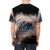 T-shirt featuring a watercolor-style illustration of a colorful rainbow snakehead fish (Channa bleheri) - men back