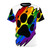 Vibrant rainbow paint splatter design on a high-quality t-shirt