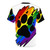 Vibrant rainbow paint splatter design on a high-quality t-shirt - Back