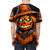 Pumpkin scarecrow design on a t-shirt for autumn and Halloween - men back