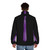 Fake purple tie collar puffer jacket for versatile wear - men back