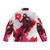 Red magic puffer jacket with fantasy and witch design - Back