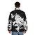 "Read or Die" anime-inspired puffer jacket with vintage 90s design - men back