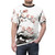 Vibrant cherry blossom floral design on an all-over print t-shirt - men front