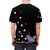 Colorful illustration of a cherry blossom sea slug, or nudibranch, on a t-shirt design - men back
