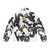 Stylish puffer jacket with a dog-themed design, perfect for LGBTQ+ fashion enthusiasts - Back