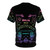 Stylish t-shirt featuring a vibrant rainbow ouija board design - Back