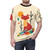 Colorful graphic design featuring a vibrant, whimsical rainbow fox in a forest setting - men front