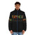 Fa Thor Like A Dad Just Way Mightier Puffer Jacket, featuring a funny and viking-inspired design for fathers day - men front