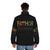 Fa Thor Like A Dad Just Way Mightier Puffer Jacket, featuring a funny and viking-inspired design for fathers day - men back