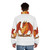 Wings of Fire Queen Scarlet Puffer Jacket featuring a majestic dragon design - men back