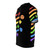 A colorful all-over-print t-shirt featuring a rainbow-hued dice set, perfect for fantasy roleplaying enthusiasts. - men left