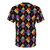 Colorful retro-style diamond pattern graphic printed on a quality t-shirt - Back