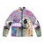 Frizzle Fried Cheese Ink Puffer Jacket with a unique psychedelic and gothic graphic design inspired by the band Primus