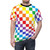 Colorful abstract checkered rainbow pattern t-shirt - men front