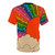 Vibrant 70s-inspired t-shirt with a psychedelic rainbow sunset design - Back