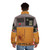 Wall-E themed front puffer jacket with robot design - men back