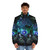 Ghostbusters-inspired puffer jacket featuring iconic characters and Haunted Mansion elements - men front