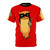 T-shirt with a radiator design showcasing superb furry animals and music-inspired elements