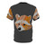 Colorful abstract t-shirt design featuring a legendary raccoon - Back