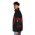 Dracula inspired puffer jacket with Vlad Dracula and Castlevania design - men side left