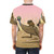 Bunny Emu Cavalry T-shirt featuring an artistic design of a brigade of Australian animals charging into battle. - men back