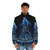 Tron inspired Faltron puffer jacket with cyberpunk and retro gaming influences - men front