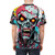 Chilling Zombie Horror AOP T-Shirt featuring a colorful, creepy design of apocalyptic undead creatures - men back