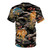 Colorful Japanese-inspired t-shirt with a repeating tiger and floral pattern - Back