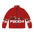 F2004 white puffer jacket featuring motor racing inspired design