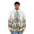 Sagrada Familia Barcelona Spain Puffer Jacket with Holy Family Graphic - men front