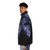 A cozy and stylish night watch puffer jacket made with acrylic material by Mal Makes. - men side left