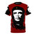 Ché-inspired t-shirt design featuring a stylized portrait of the iconic Latin American revolutionary Ché Guevara