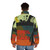 Vintage Modern Dawn of the Dead Puffer Jacket featuring classic horror movie imagery - men back