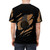 A t-shirt featuring a graphic design of an electric guitar, perfect for guitar players and music enthusiasts. - men back