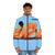 Vintage Funk Music Puffer Jacket featuring iconic album artwork and retro design - men front