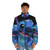 Experiment 626 Stitch inspired puffer jacket featuring a close-up of the adorable alien character - men front