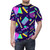 Retro 80s vaporwave bowling aesthetic AOP t-shirt design with colorful shapes and corporate elements - men front