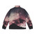 Stunning night puffer jacket with a surreal galaxy and cosmos landscape design - Back
